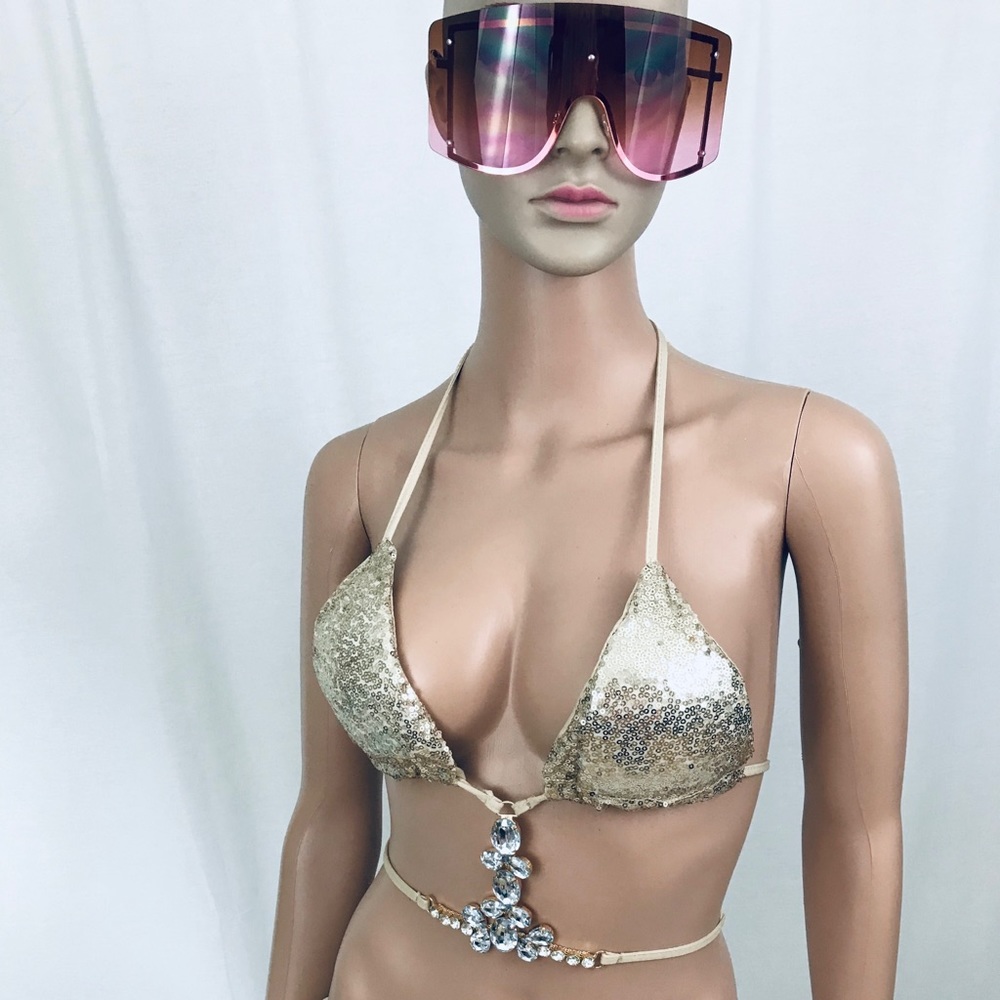 Gold Bikini with Jewels